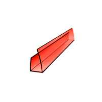 U-profil zamykający 2100mm czerwony 10mm