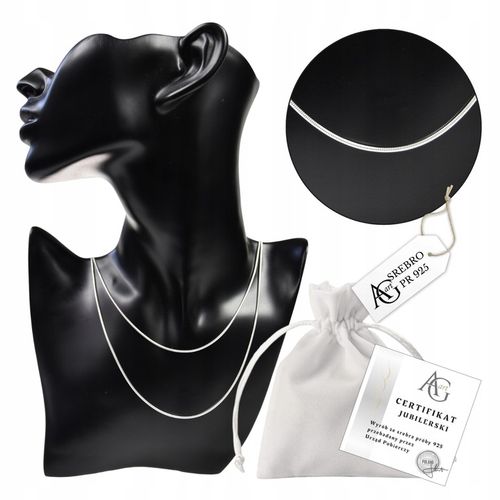 ŁAŃCUSZEK ŻYŁKA ŻMIJKA, 45 CM SREBRO PR925 OPAKOWANIE GRATIS PREZENT na Arena.pl