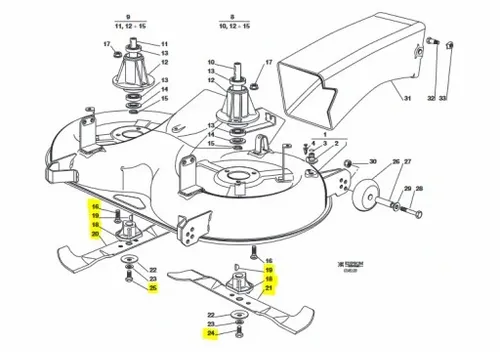 Zestaw komplet noży 102 CM noże + piasty + śruby Castel Garden TC102 TCP102 na Arena.pl