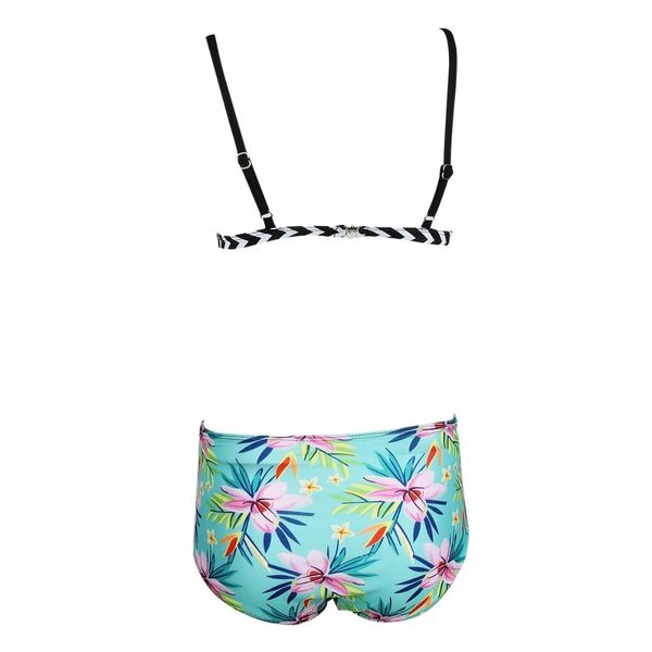 Komplet bikini dwuczęściowe push up wysoki stan strój kąpielowy basen plaża zdjęcie 9