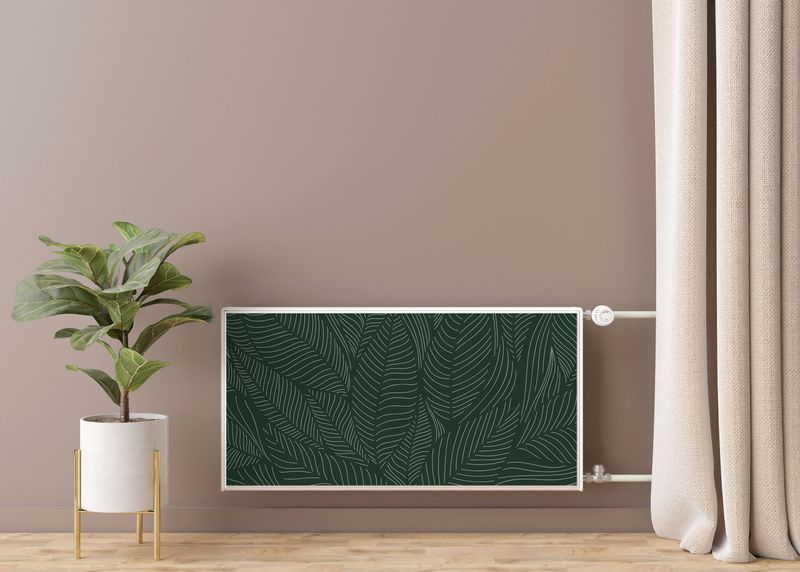 Mata MAGNETYCZNA Grzejnika Rośliny Liście Line-art 100cm x 60cm zdjęcie 7