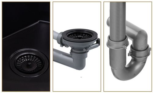 SYFON do ZLEWU jednokomorowego ZLEWOZMYWAKA kuchennego MANUALNY przyscienny na Arena.pl