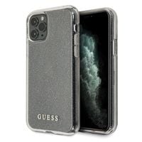 guess guhcn58pcglsi iphone 11 prosrebrny/silver hard case glitter