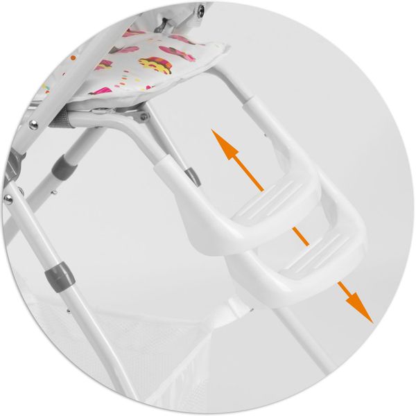 Krzesełko do karmienia Eldo biało-różowy zdjęcie 9