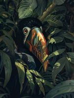 Plakat 60x80cm Skryty Tukan