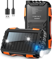 Powerbank Solarny 30000 mAh Wodoodporny 22,5W Szybkie Ładowanie LED SOUNIX