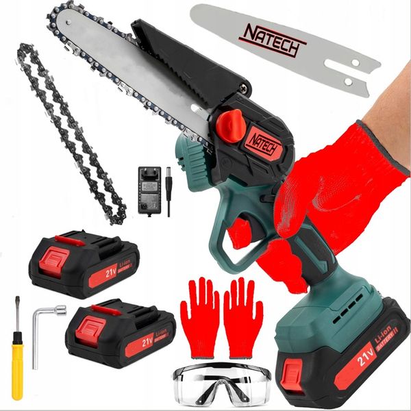 PIŁA AKUMULATOROWA ELEKTRYCZNA RĘCZNA MINI 6'' 2x AKUMULATOR + 1x ŁAŃCUCH zdjęcie 10