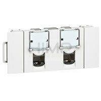 MOSAIC - Gniazdo 2M 1xRJ45 kat. 6 FTP do zatrzaskowych kanałów kablowych, Białe Legrand 076546 zdjęcie 1