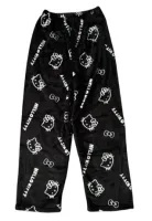 SPODNIE DAMSKIE PIŻAMOWE DRESOWE HELLO KITTY CZARNE CIEPŁE XS