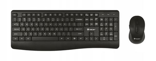 KLAWIATURA I MYSZ BEZPRZEWODOWA ZESTAW CZARNY USB 1600 DPI REGULOWANE NÓŻKI na Arena.pl