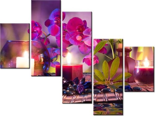 100 75CM OBRAZ 5 ELEM STYLOWA KOMPOZYCJA ŚCIENNY na Arena.pl