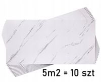PANELE ŚCIENNE Marmur BIAŁY jak CARRARA KASETONY 100x50cm 5m2 10szt. 7214XL