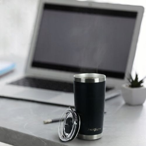 DUŻY KUBEK TERMICZNY 600ML TERMOS NA KAWĘ STALOWY - JAKOŚĆ PREMIUM na Arena.pl