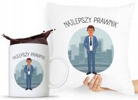 Zestaw Poduszka + Kubek Prezent Dla Prawnika Z Nadrukiem Ze Zdjęciem