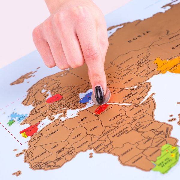 MAPA ODKRYWCY - ŚWIAT - ULEPSZONA ZDRAPKA zdjęcie 5