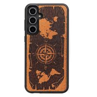 Drewniane Etui Bewood na Samsung Galaxy S23 FE RÓŻA WIATRÓW MERBAU