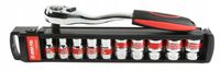 KLUCZE NASADOWE ZESTAW 11el KLUCZ NASADKA GRZECHOTKA 1/2" 8-24MM MAR-POL