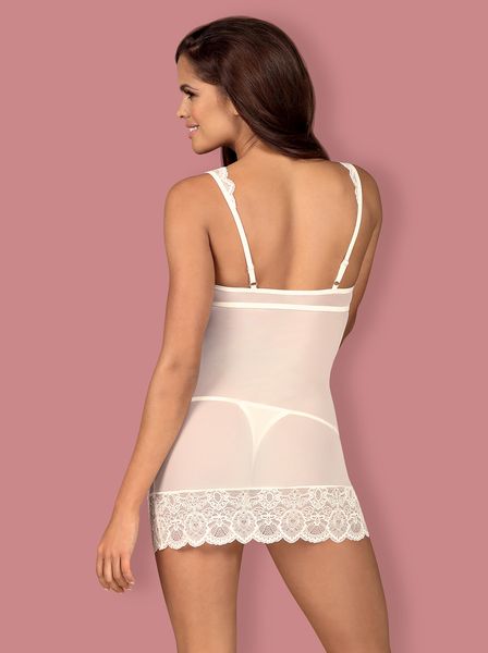 853-CHE-2 koszulka i stringi biała S/M zdjęcie 2