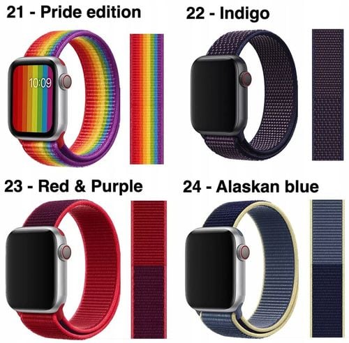 PASEK DO APPLE WATCH 2 3 4 5 6 7 8 9 SE ULTRA 2 38/40/41/42/44/45/49mm Rzep na Arena.pl