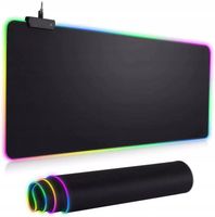 PODKŁADKA POD MYSZKĘ DUŻA GAMINGOWA LED RGB XXL PODŚWIETLANA MATA 80x30 CM