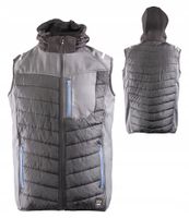 Kamizelka softshell ocieplana z odblaskiem Topaz stalowa r. XL
