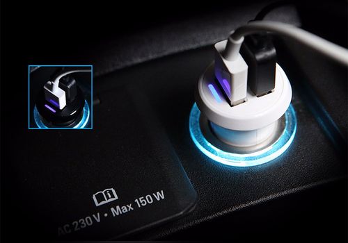 ROCK SITOR DITOR Ładowarka Samochodowa 2,4A 2x USB na Arena.pl