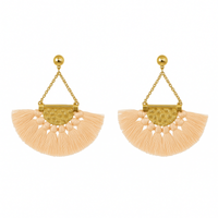 kolczyki koła frędzle chwost czerwone k646pr