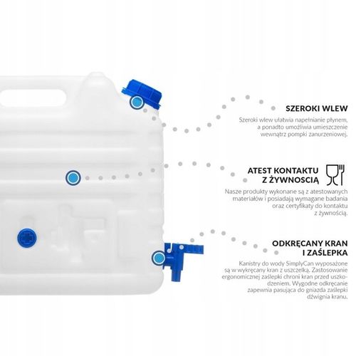 KANISTER ZBIORNIK BANIAK NA WODĘ NAPOJE 20L ATEST BAŃKA POJEMNIK 2024r. na Arena.pl