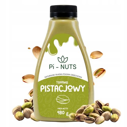 SOS PISTACJOWY TOPPING POLEWA 480g BEZ AROMATÓW ORAZ BARWNIKÓW PI-NUTS na Arena.pl