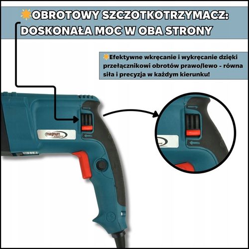 SDS Max Młotowiertarka: Udarowy Młot, Wiertarko-Wkrętarka| Magnum 2600 W na Arena.pl