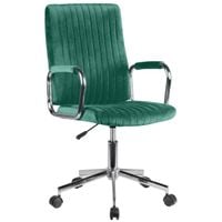 Krzesło welurowe obrotowe FD-24 - Butelkowa Zieleń