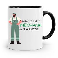 Kubek Czarny Dla Mechanika Najlepszy Mechanik Z Nadrukiem Ze Zdjęciem