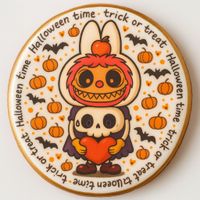 CIASTKO LUKROWANE HALLOWEEN NO.4 ROZ.XL KOŁO RĘCZNIE ROBIONE