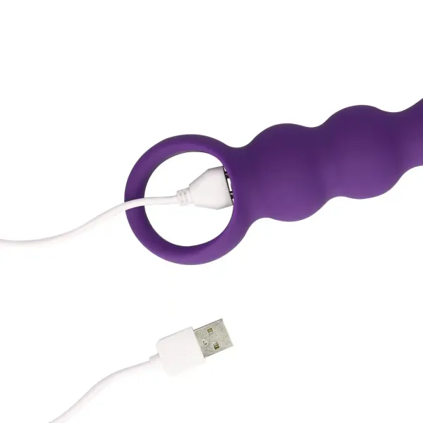 Teardrop Shaped Anal Vibrator - Clear Purple zdjęcie 3
