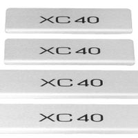 Listwa progowa VOLVO XC40 Stal nierdzewna 304 mat z czarnymi literami 4szt