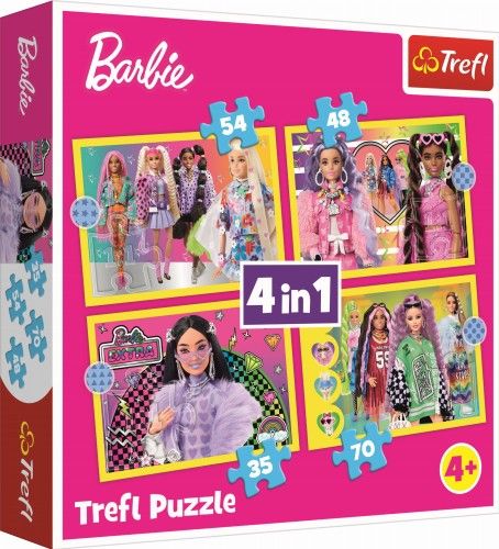 Puzzle 4W1 Wesoły Świat Barbie 34626 na Arena.pl