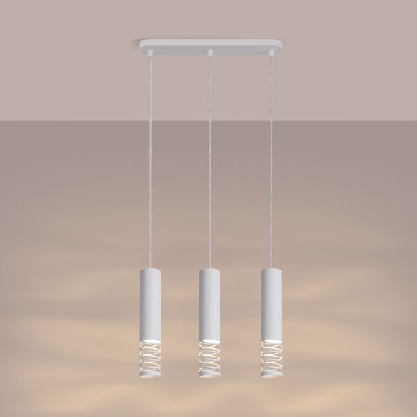 Lampa wisząca LAMI 3L biały zdjęcie 3