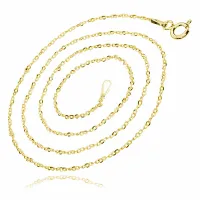 POZŁACANY KLASYCZNY DELIKATNY SREBRNY ŁAŃCUSZEK ANKIER ANCHOR 55CM