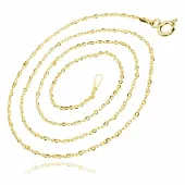 POZŁACANY KLASYCZNY DELIKATNY SREBRNY ŁAŃCUSZEK ANKIER ANCHOR 50CM