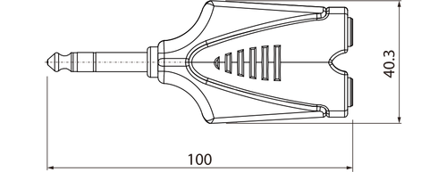 Roxtone wtyk RPAN300, Wtyk Jack 6.3mm Stereo, Gniazdo Jack 6.3mm Stereo na Arena.pl