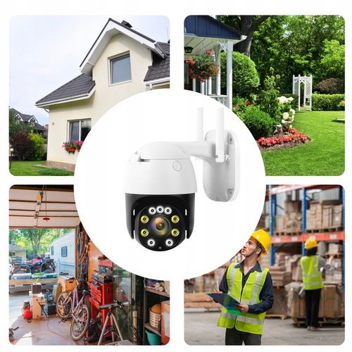 Obrotowa Kamera WiFi Zewnętrzna Bezprzewodowa 5MPX 5MP Alarm Czujnik Ruchu na Arena.pl