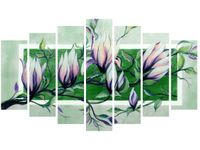80CM 140CM OBRAZ 7 ELEM SŁODYCZ MAGNOLII ZIELENI ŚCIENNY