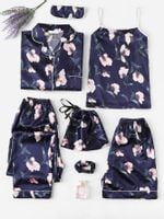 PIŻAMA SATYNOWA ZESTAW 7elem LATO/ZIMA wakacje M/L