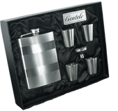 Piersiówka z Dwoma Poziomymi Pasami W Zestawie