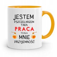 Kubek Zółty Dla Pszczelarza Jestem Pszczelarzem Z Nadrukiem Ze Zdjęciem