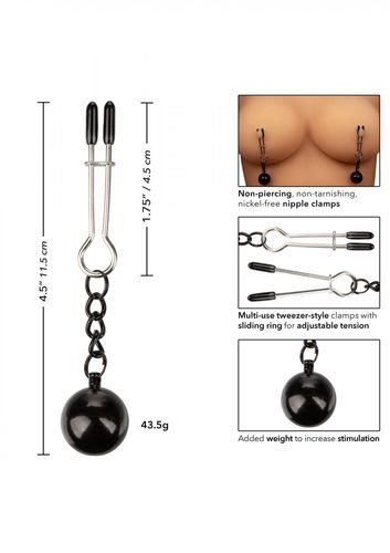 weighted tweezer nippleclamps metal na Arena.pl
