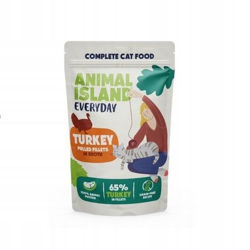 Animal Island 40x85g Wołowina Kurczak Indyk Ryba Mokra Karma dla Kota na Arena.pl