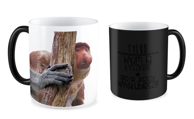 Kubek z nosaczem Wyjm tą łyżkę - 330 ml - magiczny zdjęcie 1