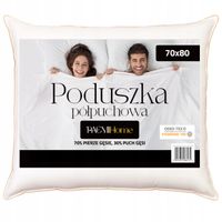 Poduszka Puchowa 70x80 Z Puchu i Pierza Półpuchowa PaemiHome