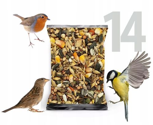 14kg Uniwersalna karma dla ptaków ziarno pokarm zimowy karmnik Champi na Arena.pl